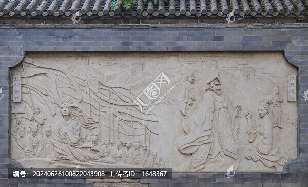 孟姜女秦皇逼婚重孝祭夫壁雕