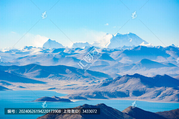 西藏羊卓雍措湖自然風光