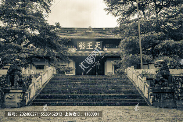 寧波天童寺黑白照
