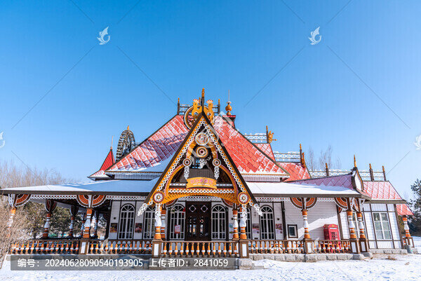 冬天中國哈爾濱伏爾加莊園餐廳
