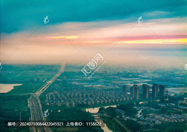 江蘇淮安漣水五島湖公園城市風(fēng)光