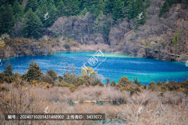 四川九寨溝山水美景自然風光