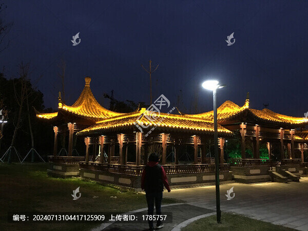 古建燈光亮化夜景實拍