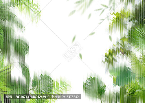 清新植物背景墻