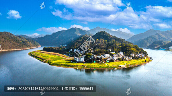 航拍深渡新安江山水