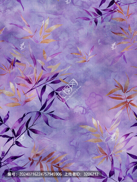 葉子花型數(shù)碼印花