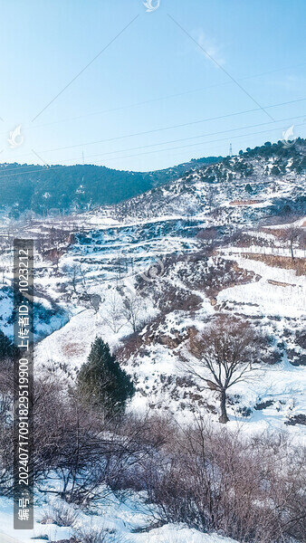 山村雪景