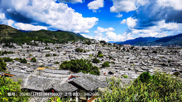 麗江大研古城古民居建筑群全貌