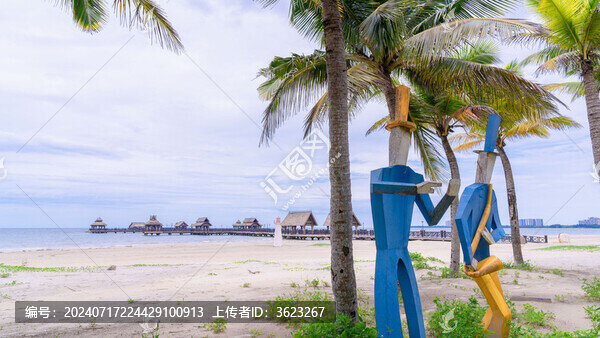 海南椰林海景