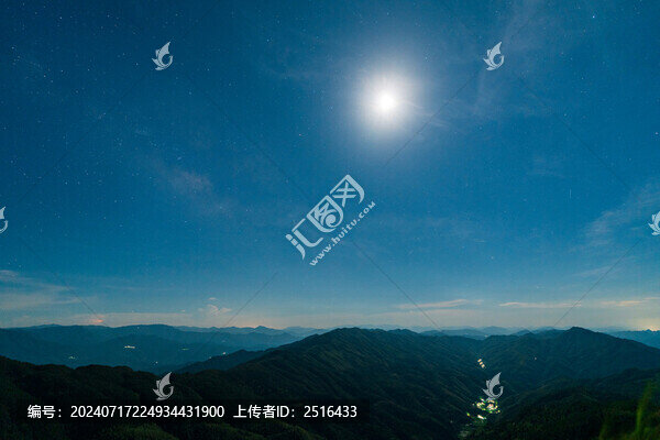 月亮星空銀河