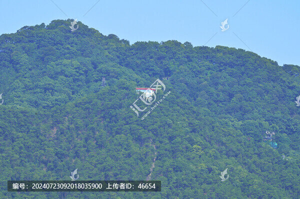 遠眺歌樂山索道站