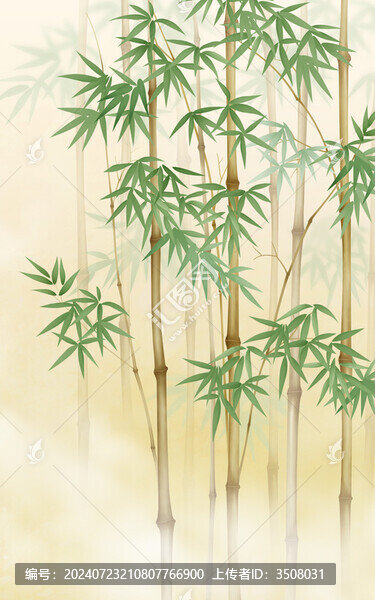新中式竹子畫