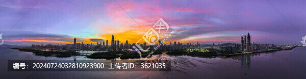 深圳晚霞全景圖