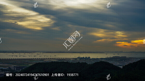 深圳寶安區(qū)落日余暉風(fēng)光