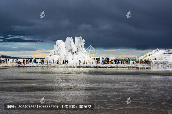 青海茶卡鹽湖風光