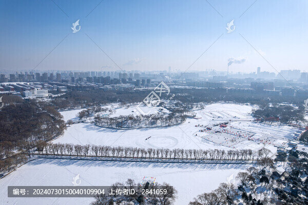 中國遼寧沈陽清昭陵北陵公園航拍