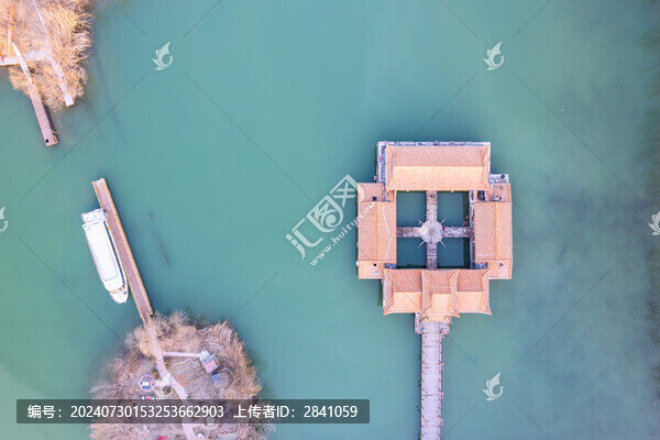 中國(guó)山東聊城東昌湖景區(qū)航拍