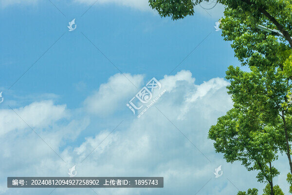 藍天白云天空素材
