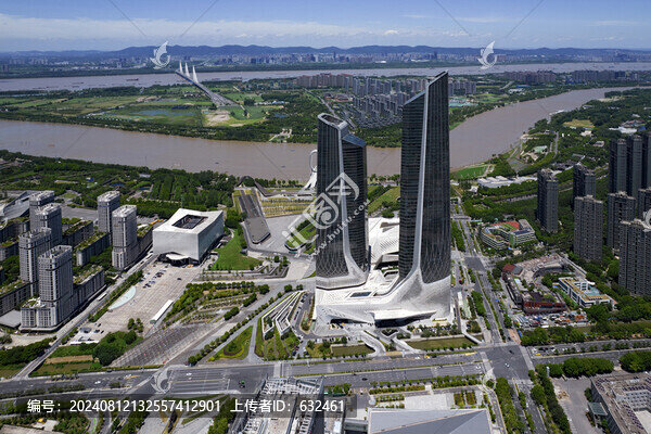 南京青奧中心航拍城市建筑風(fēng)光