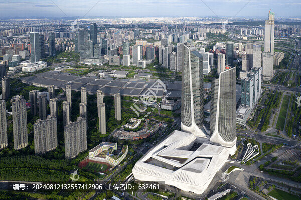 南京青奧中心航拍城市建筑風光