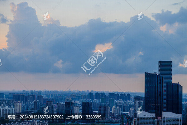 環(huán)球港上鳥瞰上海