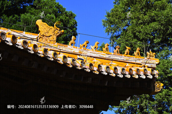北海公園古建筑脊獸