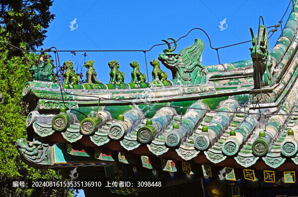 北海公園古建筑脊獸