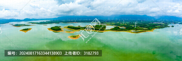 中國廣西富川龜石濕地公園風(fēng)光