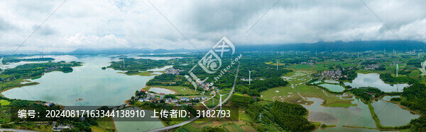 中國廣西富川龜石濕地公園風光