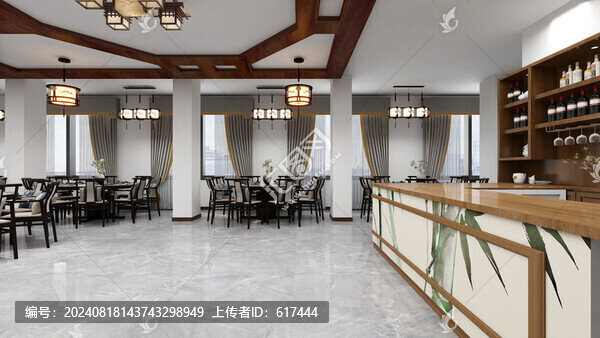 中式酒店宴會(huì)大廳