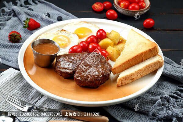 牛排煎蛋