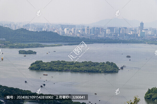 俯瞰西湖風景