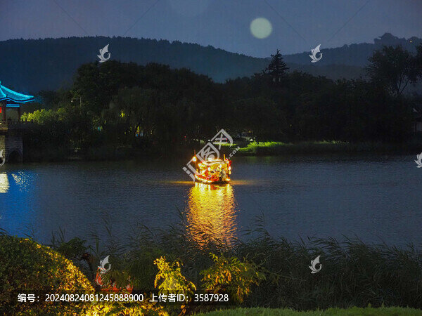 徐州云龍山與云龍湖的夜景
