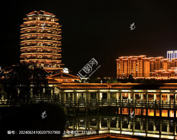 淄博海岱樓夜景