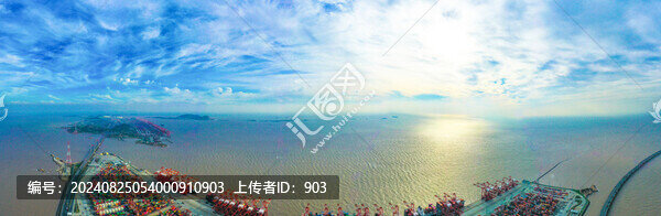 航拍寧波港