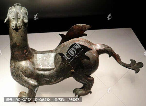 錯銀銅雙翼神獸