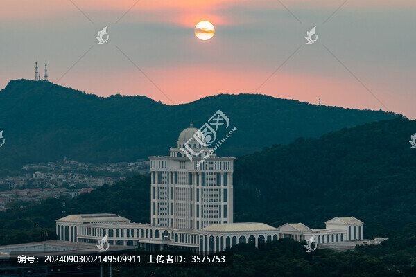 順德區(qū)政府懸日落日紅日