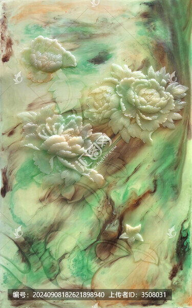 抽象浮雕工藝玻璃背景墻