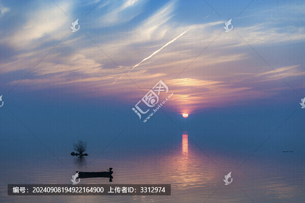 濱湖晚霞