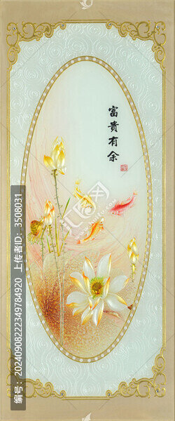 歐式背景墻裝飾畫(huà)富貴有余