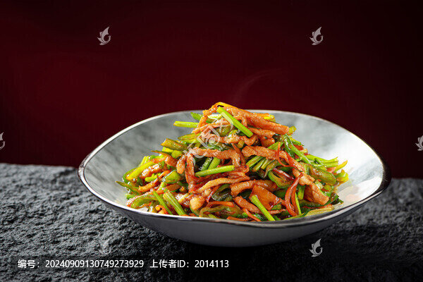 香菜炒肉絲