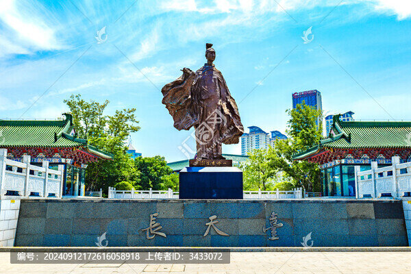南昌滕王閣王勃廣場(chǎng)城市風(fēng)光
