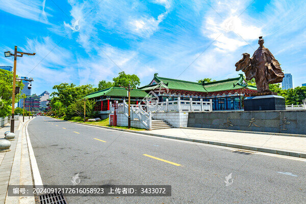 南昌滕王閣王勃廣場城市風光