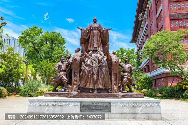南昌滕王閣旅游區(qū)千里逢迎組雕