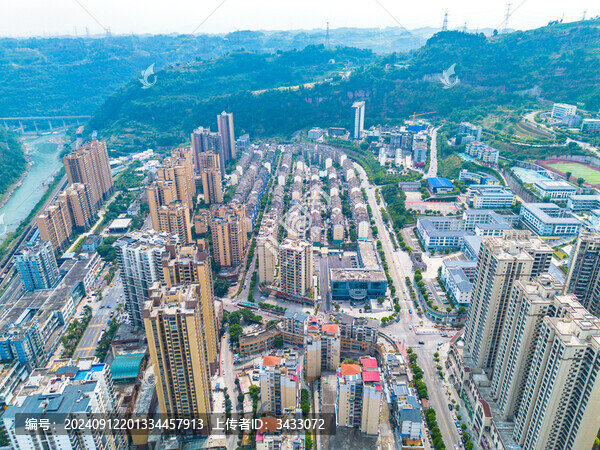 云南水富城市風(fēng)光航拍