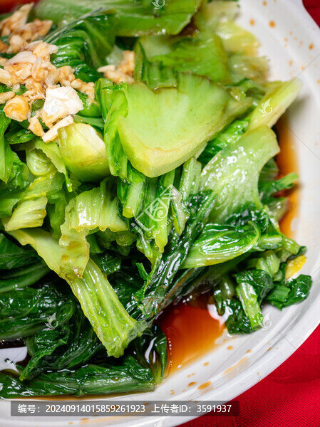湛江特色美食白灼水東芥菜