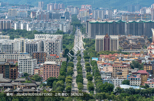 景洪市城市風(fēng)光高視角
