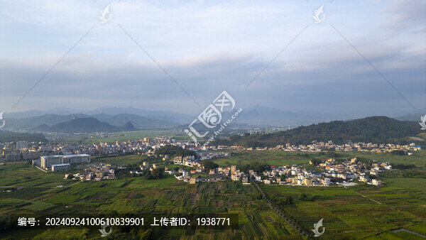 航拍韶關(guān)武江龍歸鎮(zhèn)鄉(xiāng)村早晨