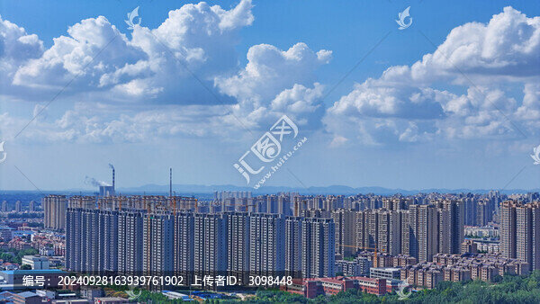 航拍滕州城市風光