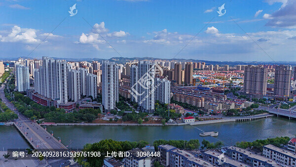 航拍滕州城市風(fēng)光